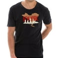 thumbnail image 1 of Big Size Aged New York Skyline Graphic Design Cotton Vintage Short Sleeve T-Shirt - Vintage Black 3XL, 1 of 4