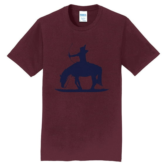 Big Size American Hunter Graphic Men's Fan Favorite Crew Neck Tee Shirt - Athletic Maroon 3XL