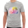 thumbnail image 1 of Big Size Artistic Bike Graphic Design Deluxe Jersey T-Shirt - Heather Grey XL, 1 of 4