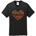 thumbnail image 1 of Big Size Autumn Heart Graphic Design Big Size Port & Company Core Cotton V-Neck Tshirt - Jet Black 4XL, 1 of 2
