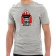 thumbnail image 1 of Big Size BBQ Master Graphic Design Unisex Short Sleeve Cotton Jersey T-Shirt - Heather Grey XL, 1 of 4