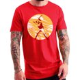 thumbnail image 1 of Big Size Baseball Batter Stylized Graphic Design Lane Seven Ring Spun Combed Cotton Short Sleeve Deluxe Jersey T-Shirt - Red 3XL, 1 of 2