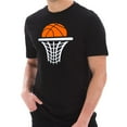 thumbnail image 1 of Big Size Basketball Life Graphic Design Short Sleeve Cotton Jersey T-Shirt - Black XL, 1 of 4