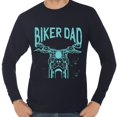 thumbnail image 1 of Big Size Biker Dad Graphic Long Sleeve Crewneck Tee - Navy XL, 1 of 4