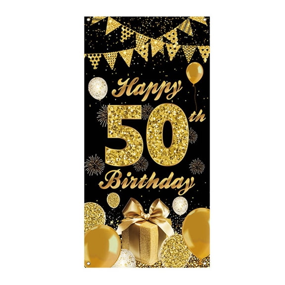 Big Size Birthday Wall Hanging Sturdy Polyester Custom Pattern House Designs