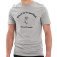 thumbnail image 1 of Big Size Black Is Beautiful Cotton Short Sleeve Graphic Shirt - Heather Grey XL, 1 of 4