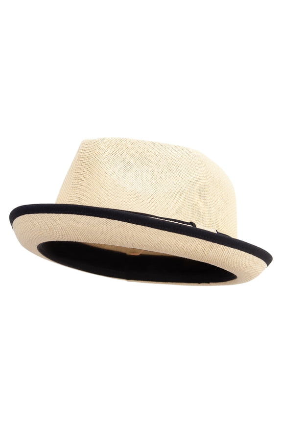 Big Size Blocked Upbrim Fedora - Tea 2XL-3XL