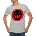thumbnail image 1 of Big Size Bowser Face Graphic Design Deluxe Jersey T-Shirt - Heather Grey XL, 1 of 4