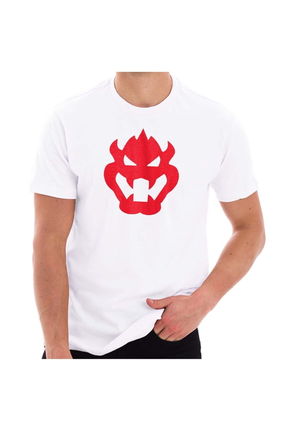 Big Size Bowser Logo Graphic Design Lane Seven Ring Spun Jersey Cotton Short Sleeve Premium T-Shirt - White 3XL