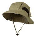 thumbnail image 1 of Big Size Brushed Canvas Washed Fisherman Hat - Khaki 2XL-3XL, 1 of 5