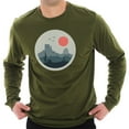 thumbnail image 1 of Big Size Brushed Mexican Flag Graphic Design Vintage Crewneck Tee - Army Green 2XL, 1 of 4