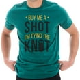 thumbnail image 1 of Big Size Buy Me A Shot Graphic Design Ring Spun Combed Cotton Short Sleeve Deluxe Jersey T-Shirt - Teal XL, 1 of 2