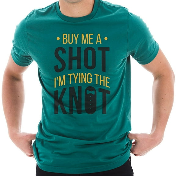 Big Size Buy Me A Shot Graphic Design Ring Spun Combed Cotton Short Sleeve Deluxe Jersey T-Shirt - Teal XL