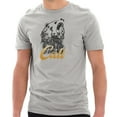 thumbnail image 1 of Big Size Cali Bear Graphic Design Unisex Short Sleeve Cotton Jersey T-Shirt - Heather Grey 3XL, 1 of 4