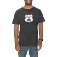 thumbnail image 1 of Big Size California US 101 Graphic Design Vintage Crewneck Tee - Vintage Black 2XL, 1 of 4