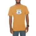 thumbnail image 1 of Big Size California US 101 Graphic Design Vintage Crewneck Tee - Vintage Mustard XL, 1 of 4