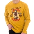 thumbnail image 1 of Big Size Catcher Discipline Graphic Design Unisex Cotton Long Sleeve T-shirt - Mustard 3XL, 1 of 2