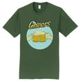thumbnail image 1 of Big Size Cheers Beers Graphic Design Men's Big Size Port & Company Fan Favorite Crew Neck Tee Shirt - Olive XL, 1 of 2