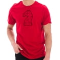 thumbnail image 1 of Big Size Chess Knight Graphic Design Printed Short Sleeve Cotton Jersey T-Shirt - Red XL, 1 of 4