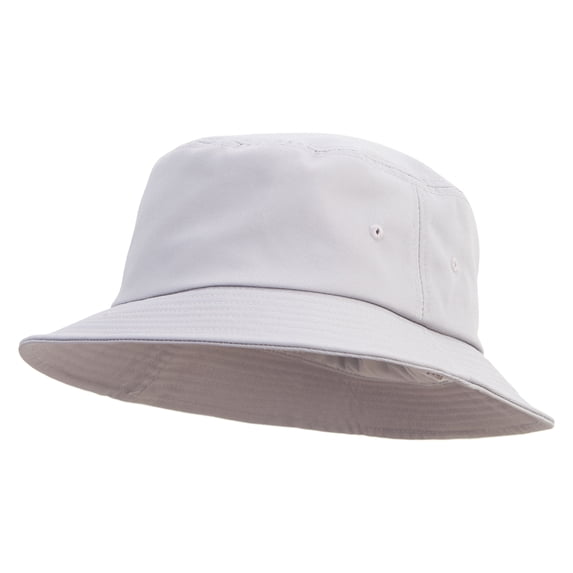 Big Size Cotton Blend Twill Bucket Hat - Grey XL-2XL