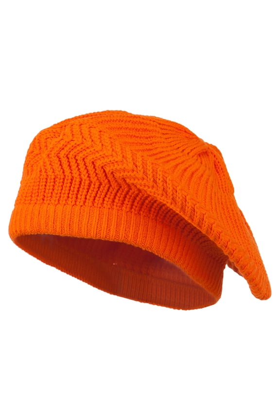 Big Size Cotton Rasta Tam Beret - Orange XL-3XL