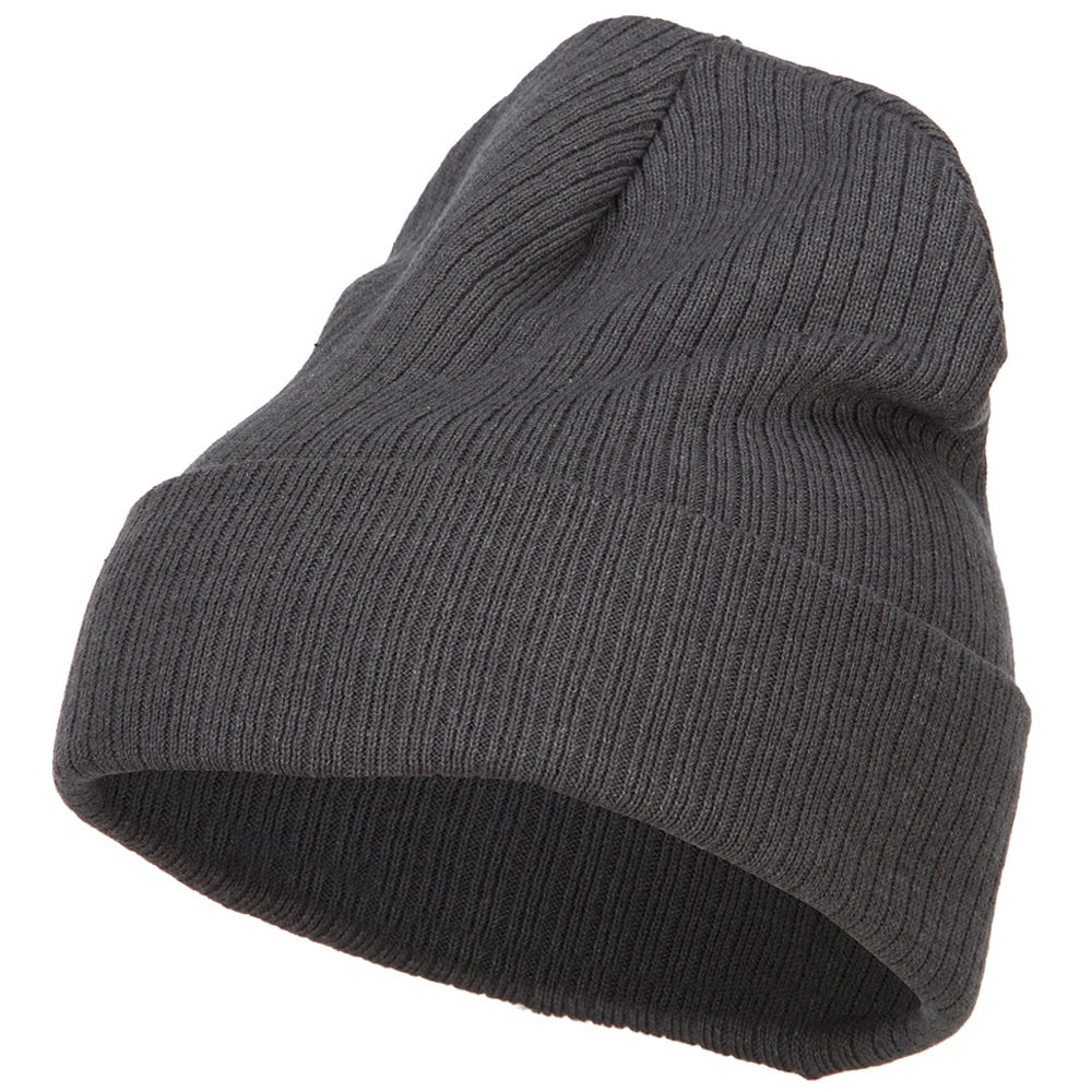 Big Size Cuff Long Beanie Charcoal XL3XL