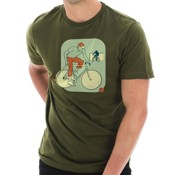 Big Size Cycle Polo Graphic Design Ring Spun Combed Cotton Short Sleeve Deluxe Jersey T-Shirt - Army Green 2XL