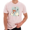 thumbnail image 1 of Big Size Cycle Polo Graphic Design Ring Spun Combed Cotton Short Sleeve Deluxe Jersey T-Shirt - Pale Pink XL, 1 of 2