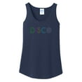 thumbnail image 1 of Big Size Disco Graphic Lady's Core Cotton Tank Top - Navy 2XL, 1 of 2