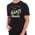 thumbnail image 1 of Big Size Do What Makes You Happy Phrase Graphic Design Short Sleeve T-Shirt - Black 2XL, 1 of 4