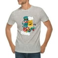 thumbnail image 1 of Big Size Drinking Buddies Graphic Design Deluxe Jersey T-Shirt - Heather Grey XL, 1 of 4