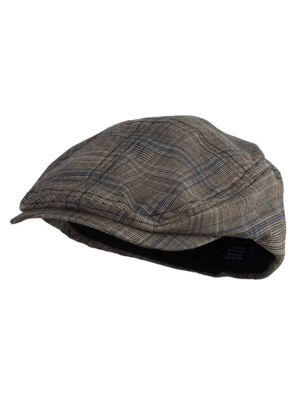 Big Size Driver Flat Fashion Plaid Ivy Cap - Blue 2XL