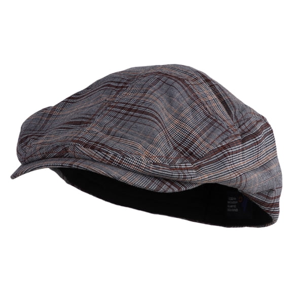 Big Size Driver Flat Fashion Plaid Ivy Cap - Red 2XL
