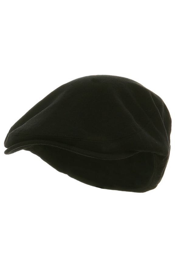 Big Size Elastic Wool Ivy Cap - Black XL-3XL