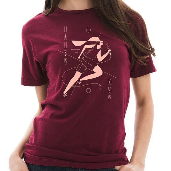 Big Size Everyday Runner Graphic Design Lane Seven Ring Spun Cotton Vintage Short Sleeve Crewneck Tee Shirt - Vintage Brick 2XL