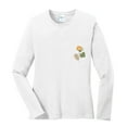 thumbnail image 1 of Big Size Fall Foliage Ladies Big Size Long Sleeve Cotton Graphic Shirt - White 3XL, 1 of 2