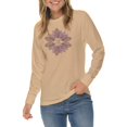 thumbnail image 1 of Big Size Fall Leaves Illustration Graphic Long Sleeve Crewneck Tee - Mushroom 2XL, 1 of 2