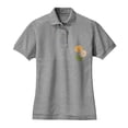 thumbnail image 1 of Big Size Fall Leaves Ladies Big Size Heavyweight Cotton Pique Polo Graphic Shirt - Oxford Grey XL, 1 of 2