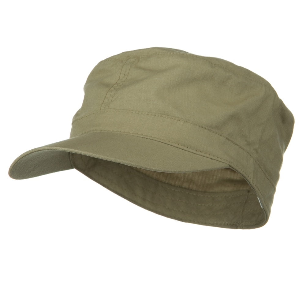 Big Size Fitted Cotton Ripstop Military Army Cap - Khaki 7-3-4 ...