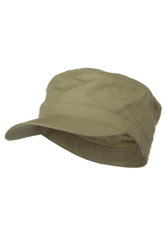 Big Size Fitted Cotton Ripstop Military Army Cap - Khaki 7