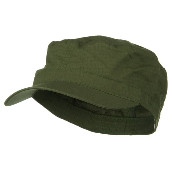 Big Size Fitted Cotton Ripstop Military Army Cap - Olive 7