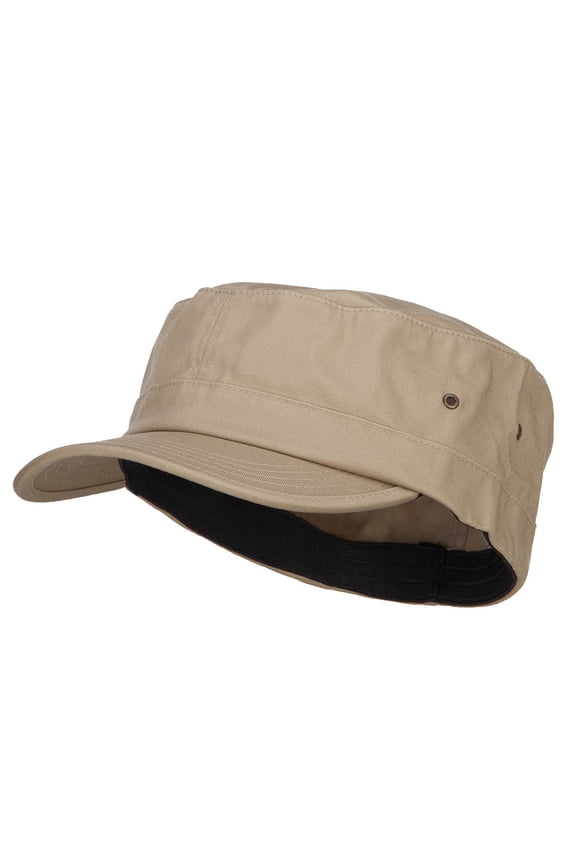 Big Size Fitted Trendy Army Style Cap - Khaki 2XL-3XL