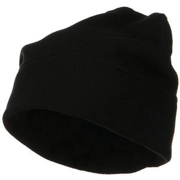 Big Size Fleece Beanie - Black XL-3XL