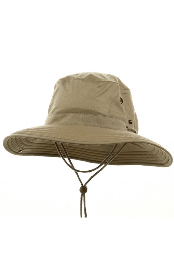 Big Size Floatable Nylon Oxford Hat - Khaki XL