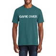 thumbnail image 1 of Big Size Game Over Ending Graphic Men's Premium Crew Neck Tee Shirt - Marine Green XL, 1 of 2