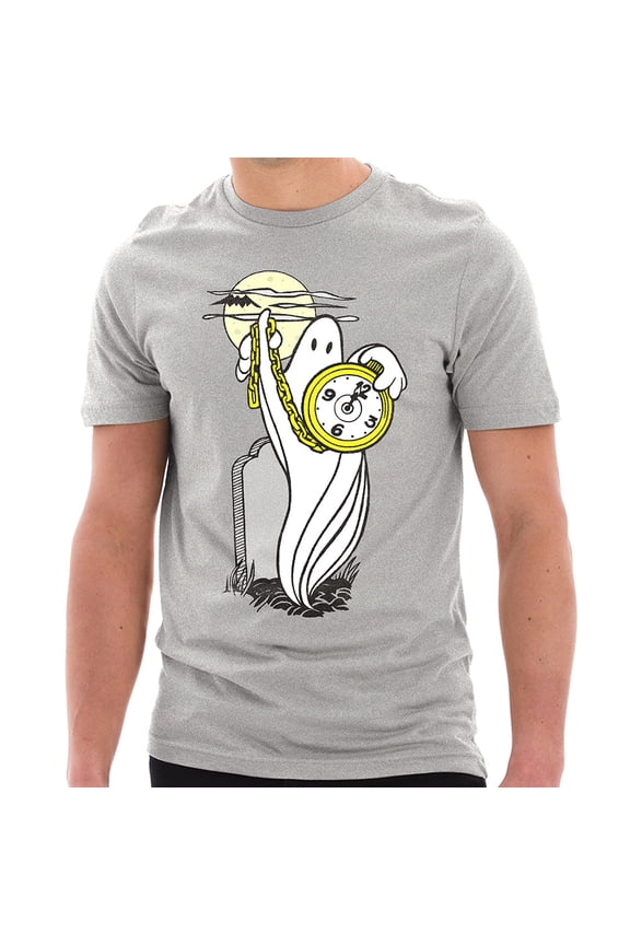 Big Size Ghost With Attitude Graphic Design Unisex Ring Spun Combed Cotton Short Sleeve Deluxe Jersey T-Shirt - Heather Grey 3XL