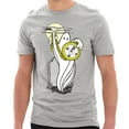thumbnail image 1 of Big Size Ghost With Attitude Graphic Design Unisex Ring Spun Combed Cotton Short Sleeve Deluxe Jersey T-Shirt - Heather Grey XL, 1 of 4