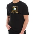 thumbnail image 1 of Big Size Golf King Graphic Design Printed Short Sleeve Cotton Jersey T-Shirt - Black 3XL, 1 of 4