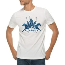 Big Size Group Of Polo Graphic Design Deluxe Jersey T-Shirt - White XL