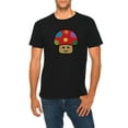 thumbnail image 1 of Big Size Happy Toad Mushroom Graphic Design Deluxe Jersey T-Shirt - Black 3XL, 1 of 4